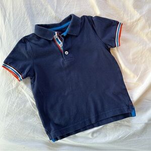 Mini Boden Boy's Pique Polo Shirt in College Navy